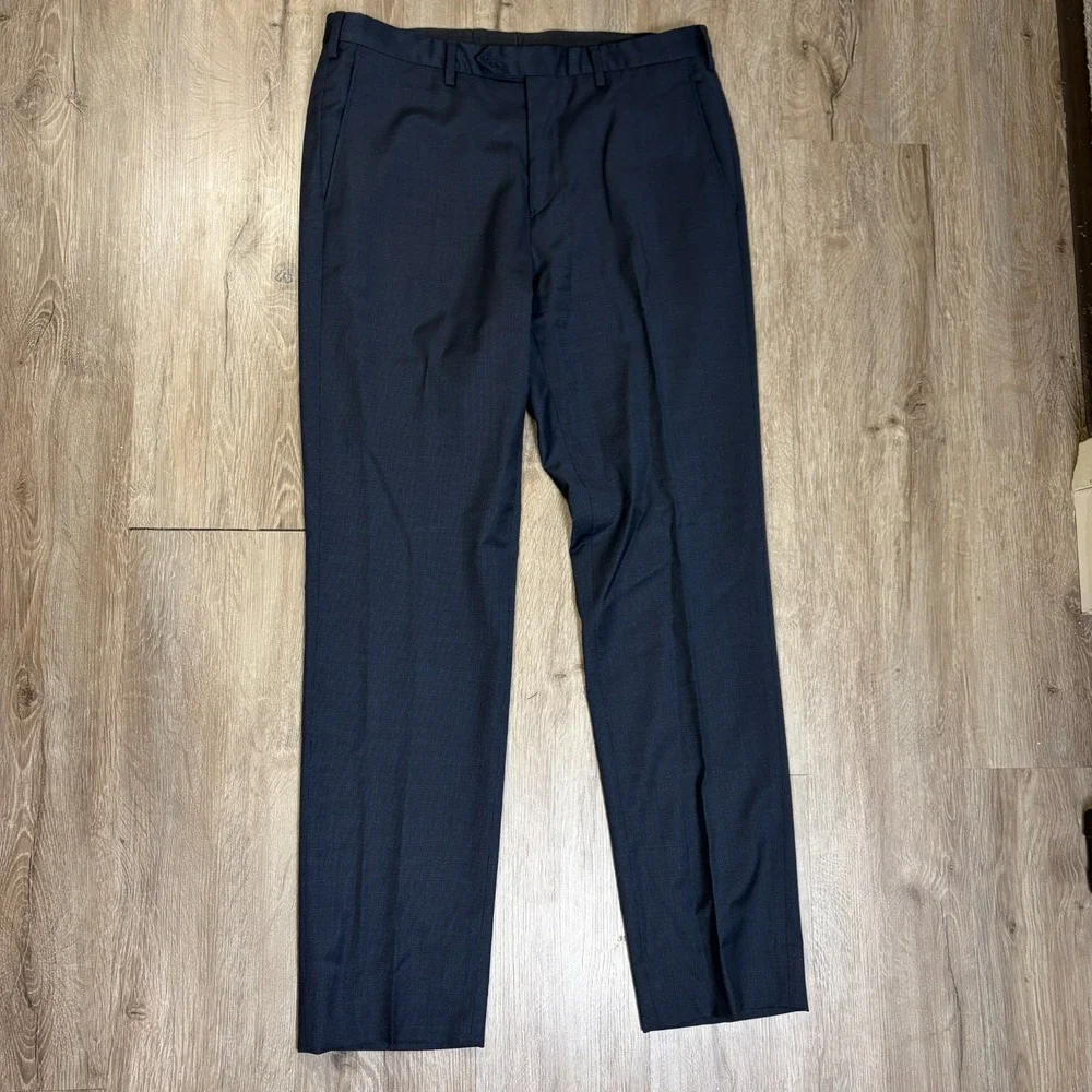 Brooks Brothers 1818 Regent Mens Suit Pants 40R W34 Navy Wool Reda Made in Italy